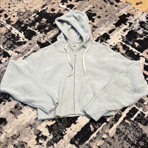 UGG Soft Blue Gray Fleece Outerwear